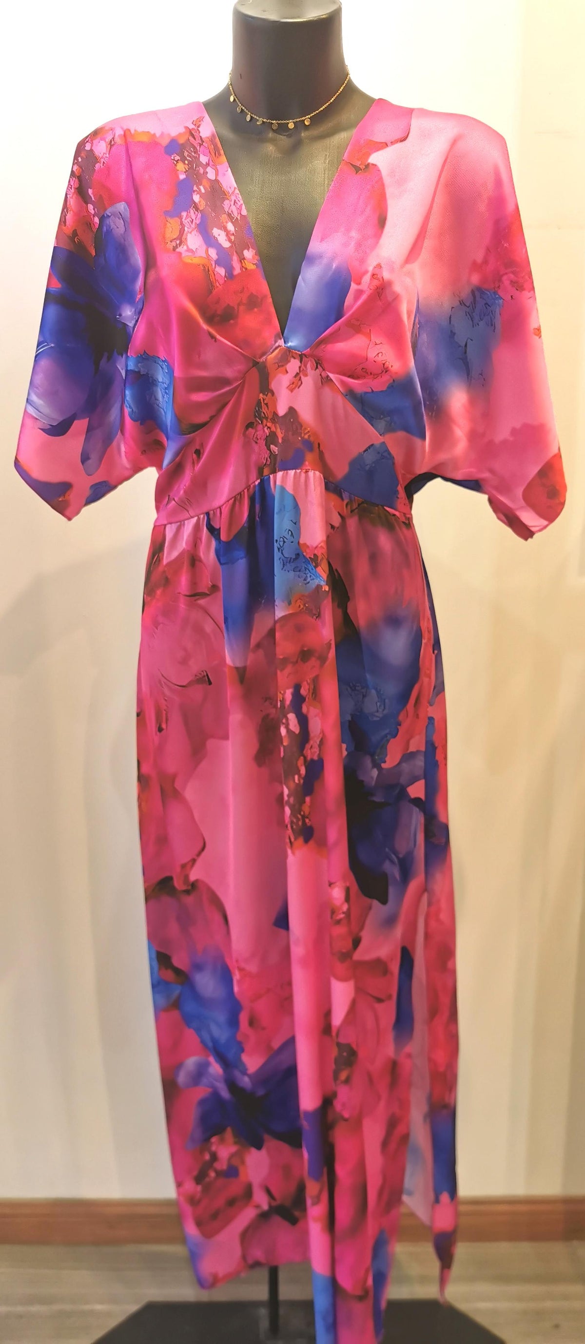 Robe fleurie FUCHSIA