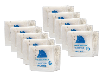Pack de 10 Savon de Marseille 400g