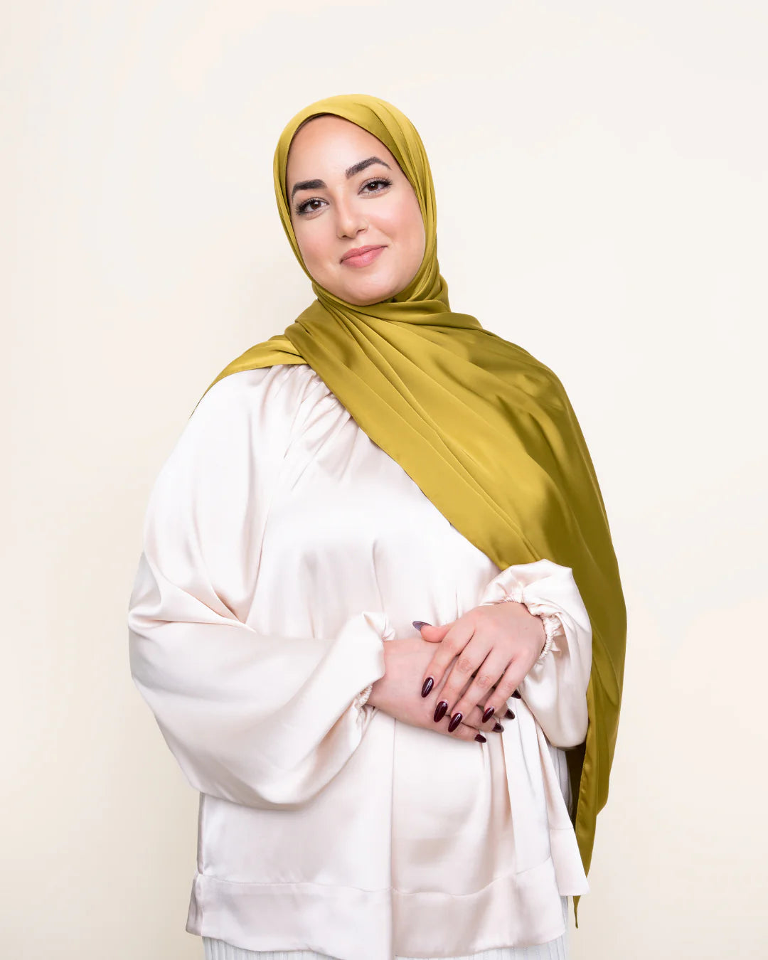 Hijab satin MOUTARDE
