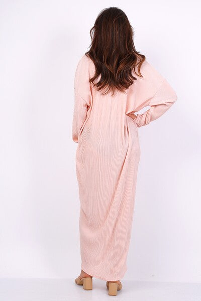 Robe nouée plissée rose