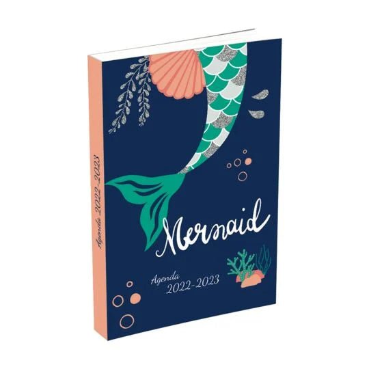 Agenda scolaire Mermaid 12x17cm 352p - tiboutik.re