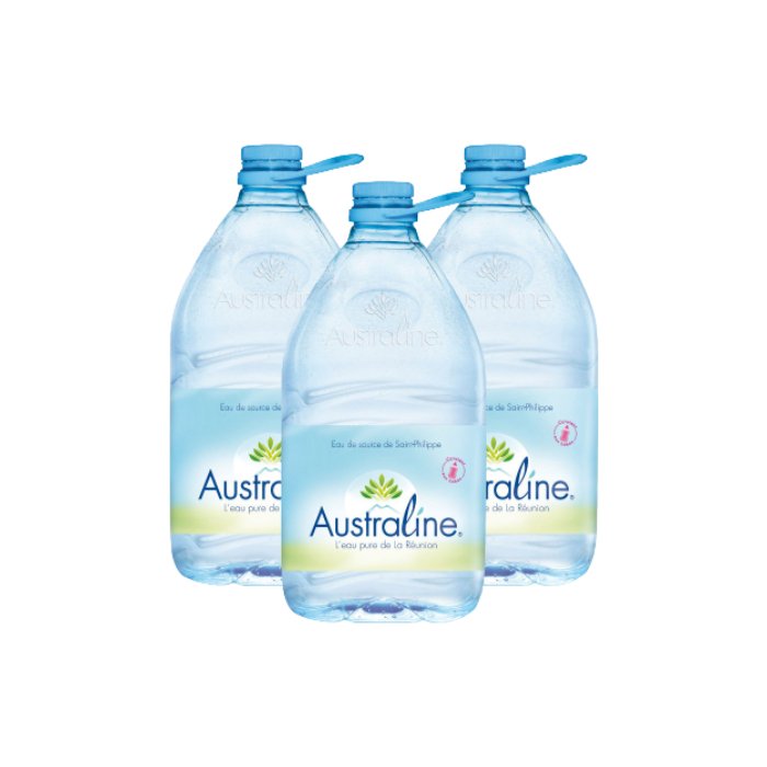 AUSTRALINE Eau de source plate naturelle en bidon 3x5L - tiboutik.re