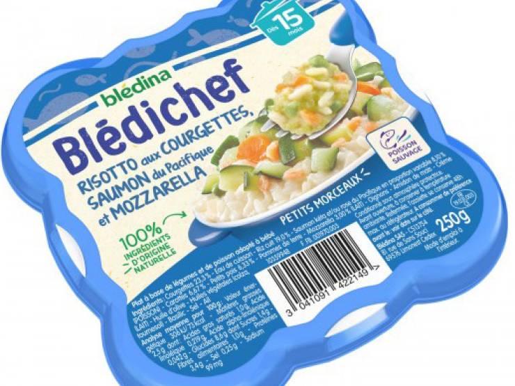 Bledichef Risot Courgette Saumon Pacif Mozza 250g - tiboutik.re