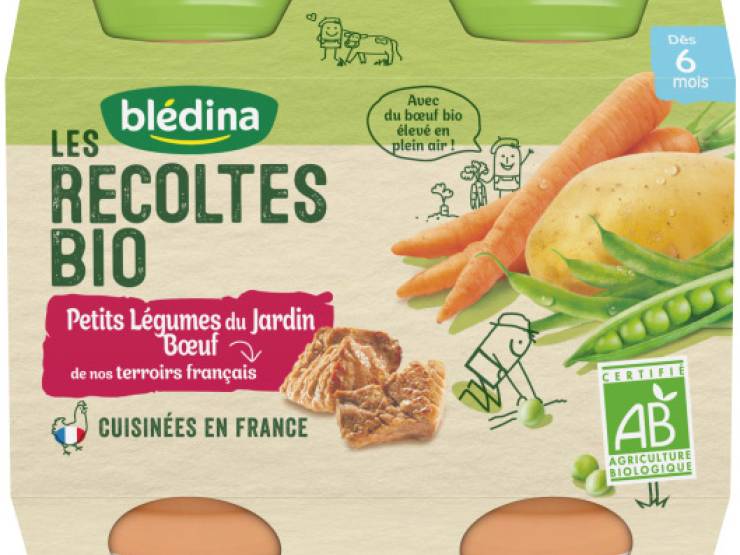 Bledina Recoltes Bio Legumes Du Jardin Boeuf 2x200 - tiboutik.re