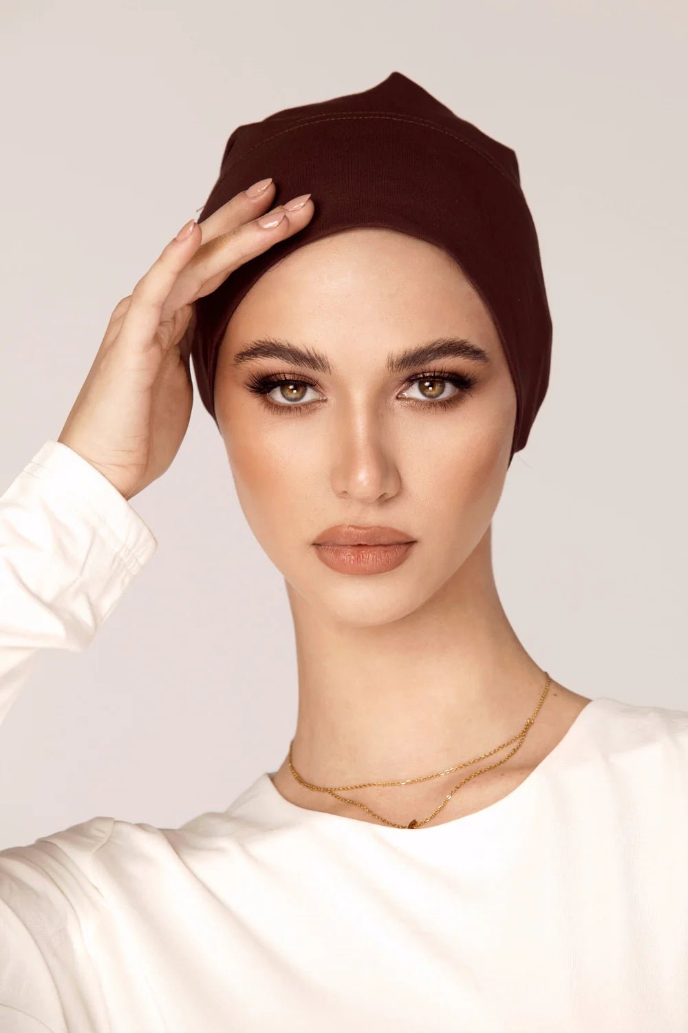 Bonnet sous hijab MARRON - tiboutik.re