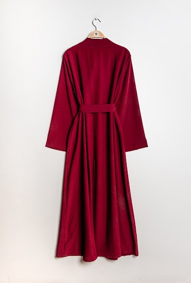 Robe brodée ceinturée BORDEAUX
