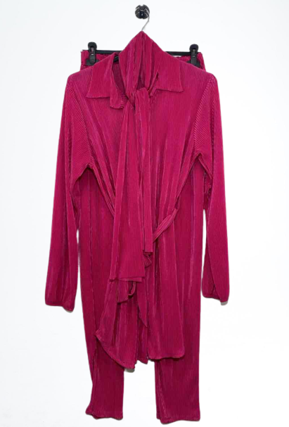 Ensemble pantalon ceinturé FUCHSIA