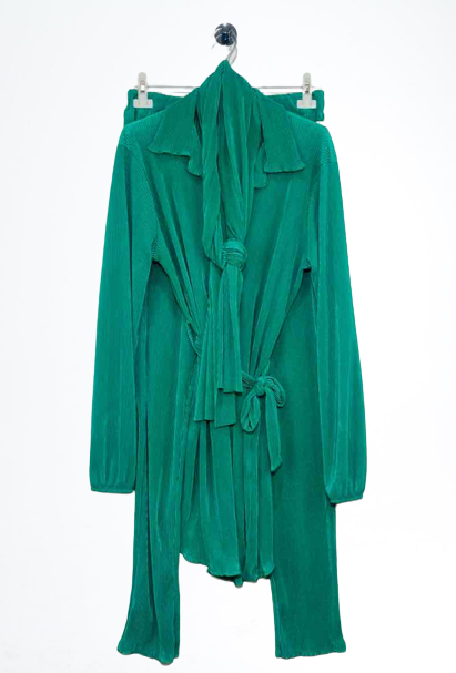 Ensemble pantalon ceinturé VERT