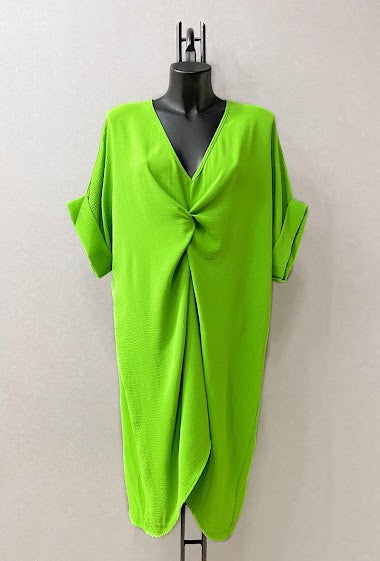 Robe oversize vert pomme