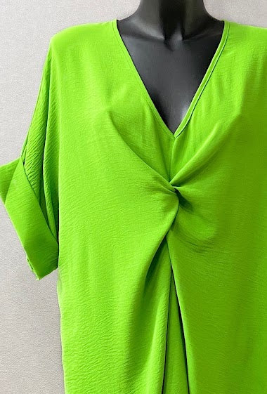 Robe oversize vert pomme