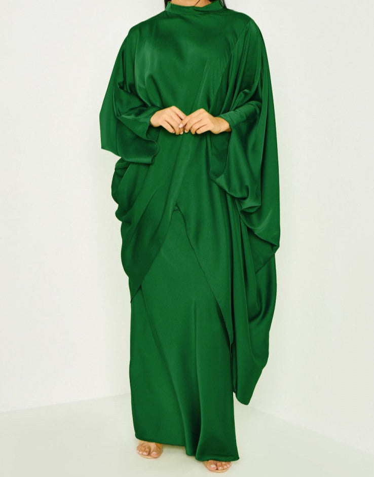 Ensemble chic satin VERT