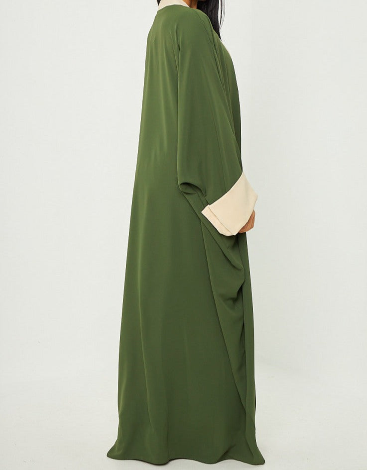 Kimono bicolore KAKI