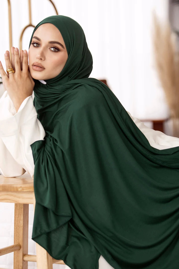 Hijab en jersey PREMIUM EMERAUDE