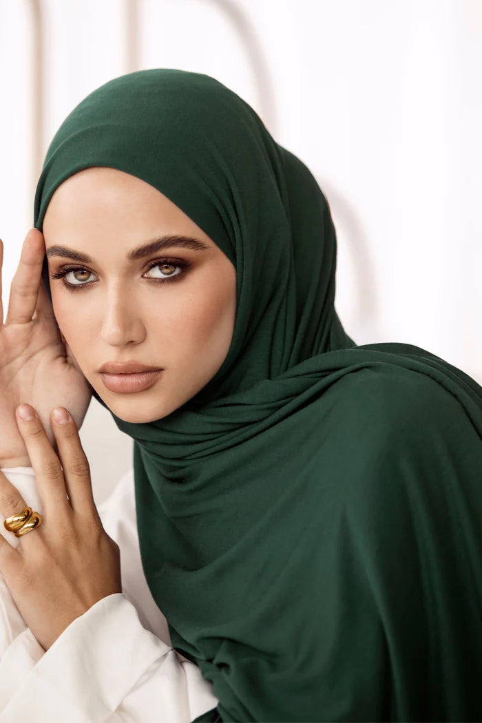Hijab en jersey PREMIUM EMERAUDE