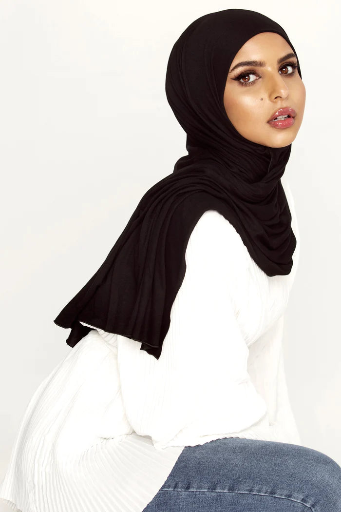 Hijab en jersey PREMIUM NOIR