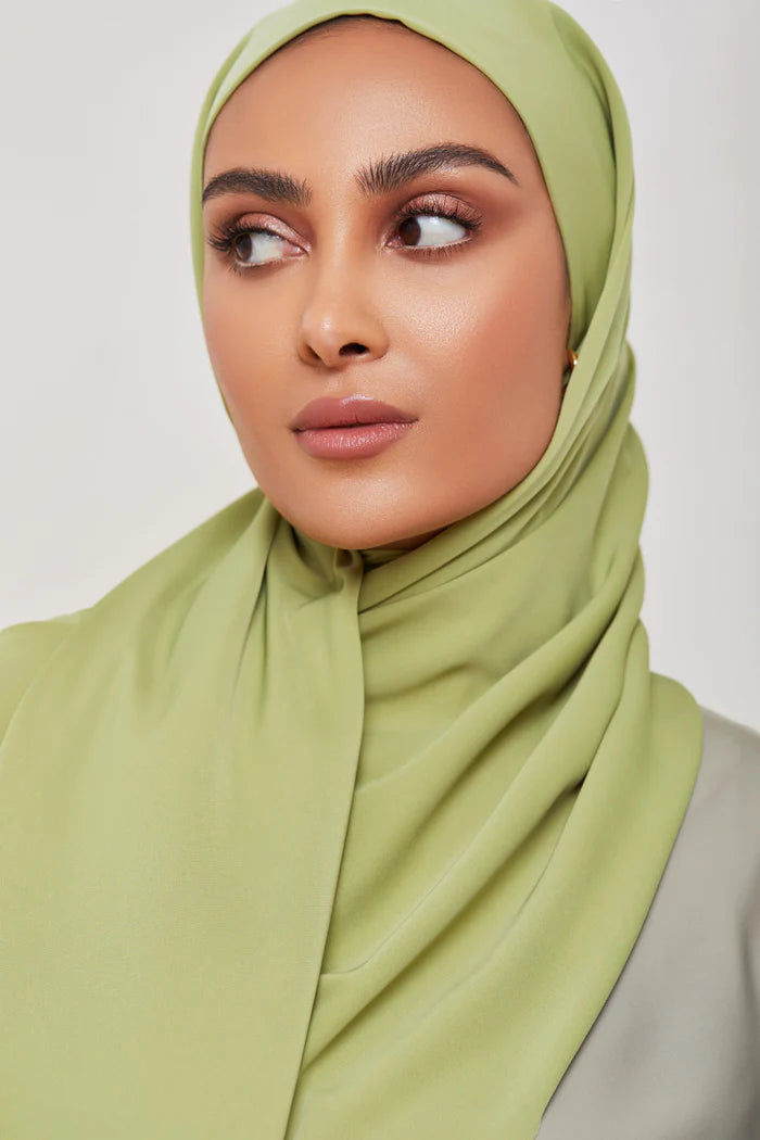 Hijab soie de Médine VERT CLAIR