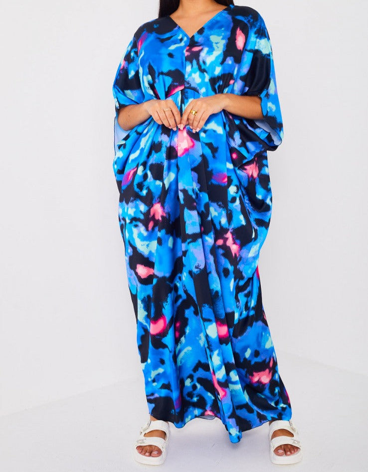 Robe tachetée BLEU