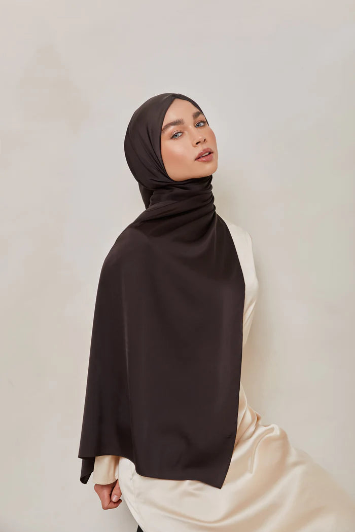 Hijab satin NOIR