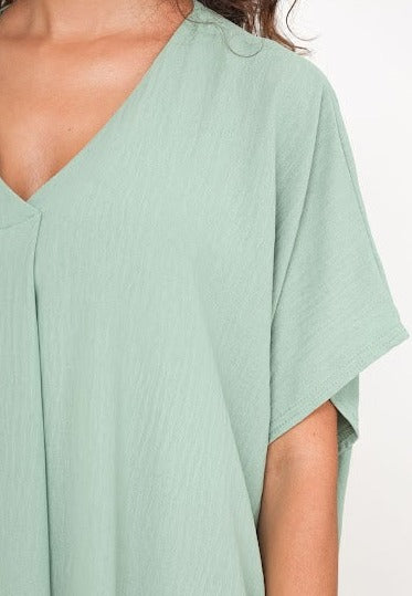 Robe fluide VERT D'EAU