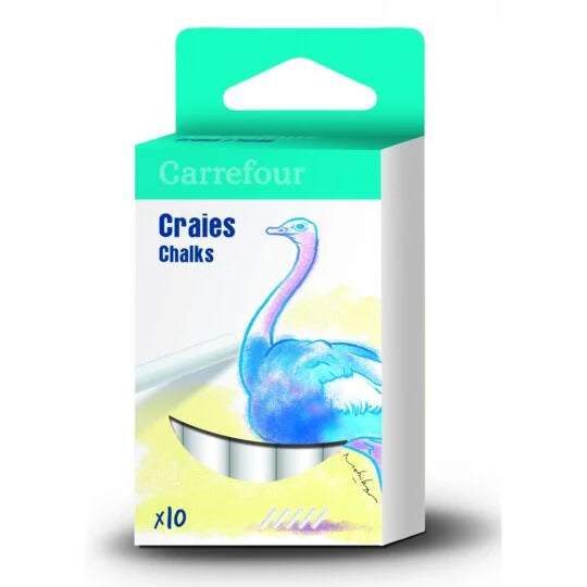 Craies blanches x10