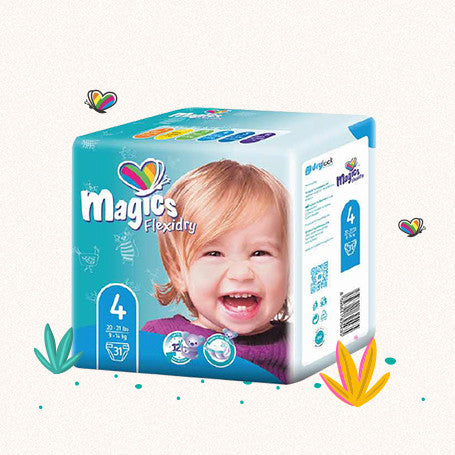 COUCHES BEBE - MAGICS FLEXIDRY - T4 - Maxi 9-11 Kg x 31