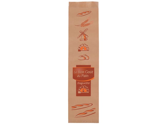 Sac baguette kraft brun 500 pièces