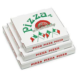 100 BOITES PIZZA 33X33X3,5XM BLC - tiboutik.re