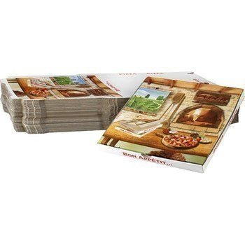 100 BOITES PIZZA 40X40X3,5CM BLC - tiboutik.re