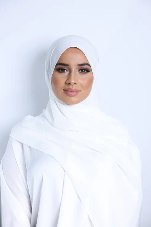 Hijab soie de Médine BLANC
