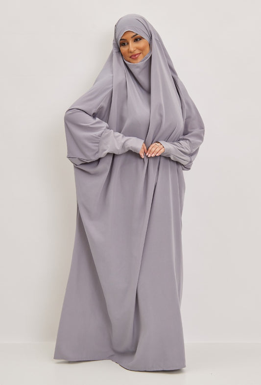 Jilbeb une pièce robe GRANDE GRIS