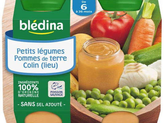 Bledina Pots Petits Legumes Colin 2x200g - tiboutik.re