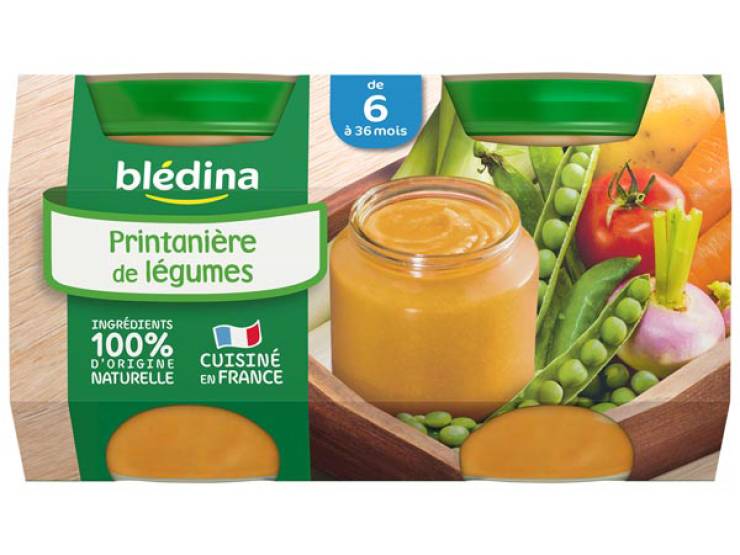 Blédina Printanière De Légumes 2x130g - tiboutik.re