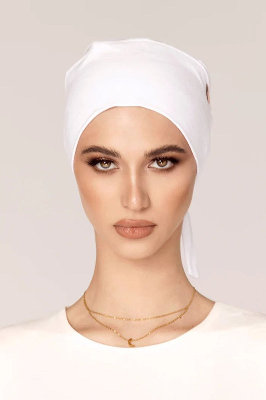 Bonnet sous hijab BLANC - tiboutik.re