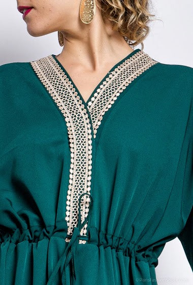 Robe dentelle VERT