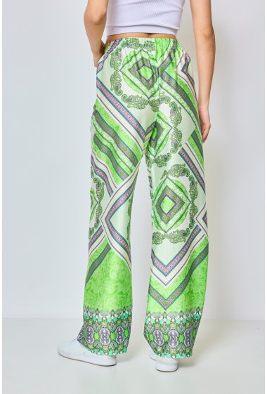 Ensemble kimono pantalon imprimé VERT