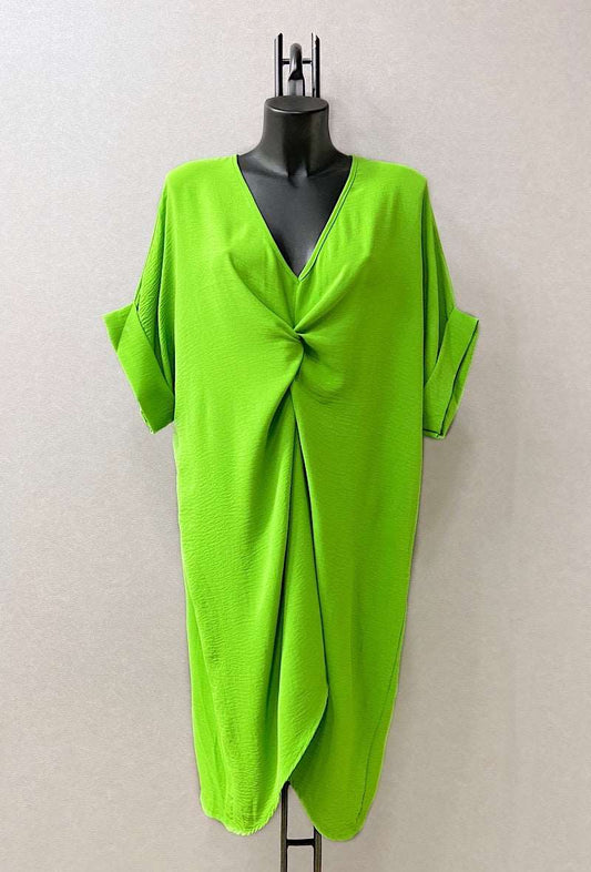 Robe oversize vert pomme