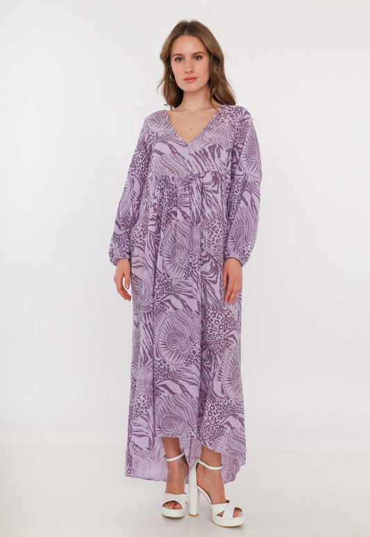 Robe longue en imprimée VIOLET