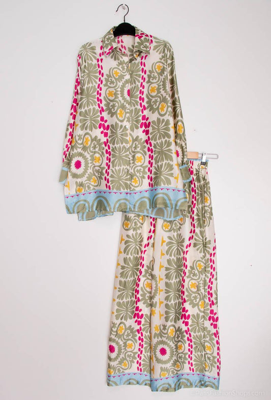 Ensemble avec imprimé fleuri FUCHSIA
