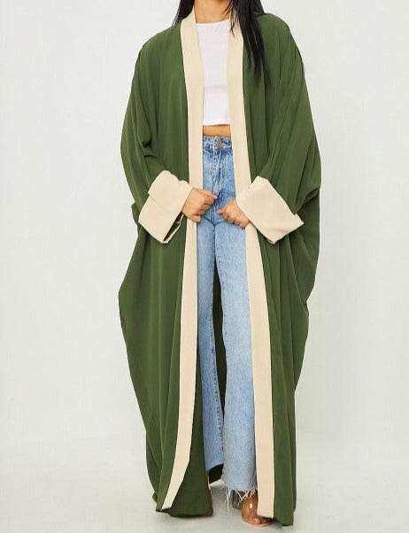 Kimono bicolore KAKI