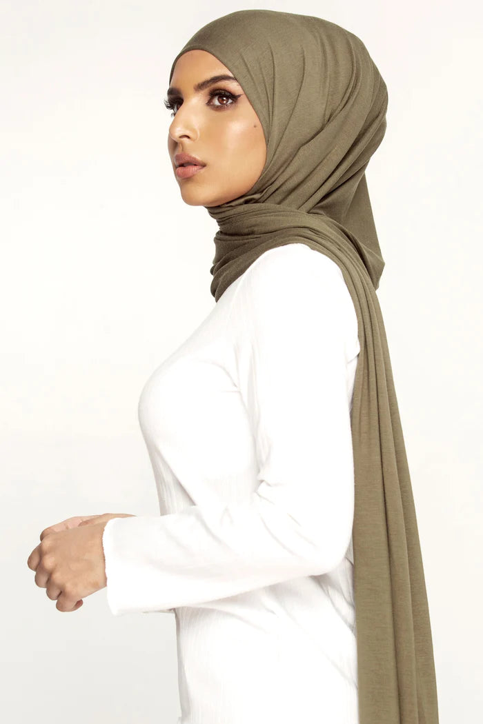 Hijab en jersey PREMIUM VERT KAKI
