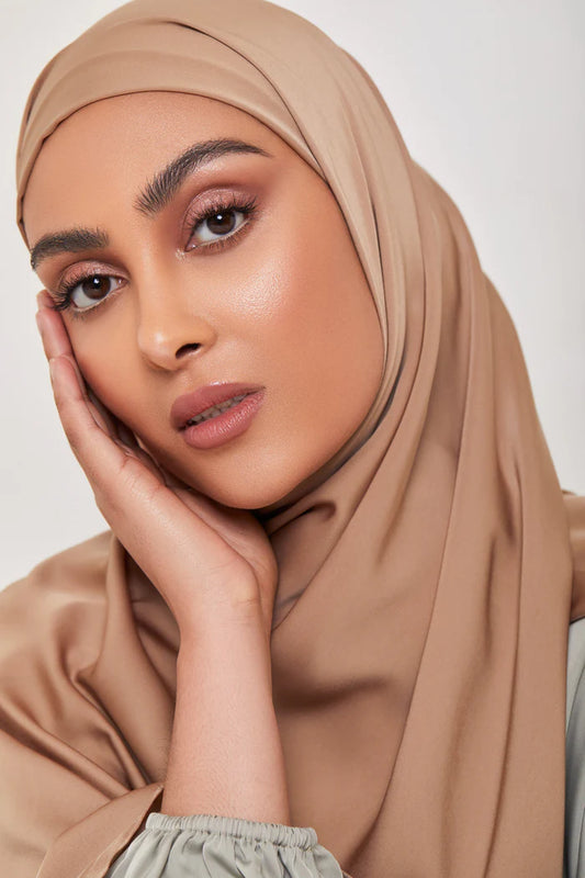 Hijab satin ABRICOT