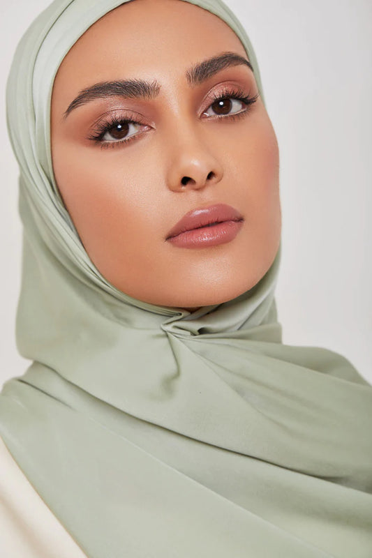 Hijab satin VERT