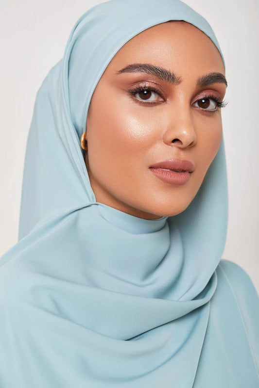 Hijab soie de Médine VERT D'EAU