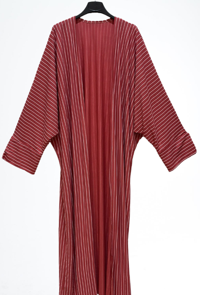 Kimono Rayé ROUGE