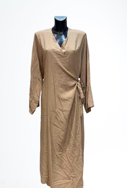 Robe longue à nouer CAMEL