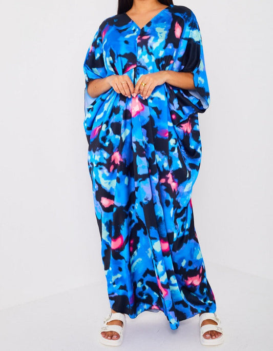 Robe tachetée BLEU
