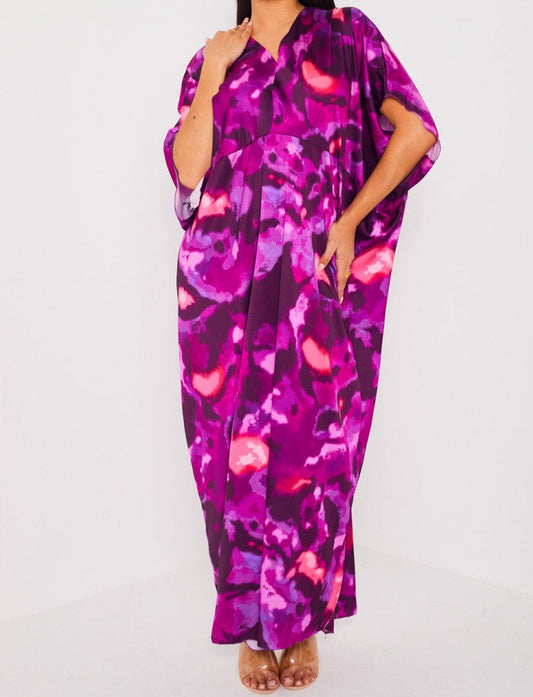 Robe tachetée MAUVE