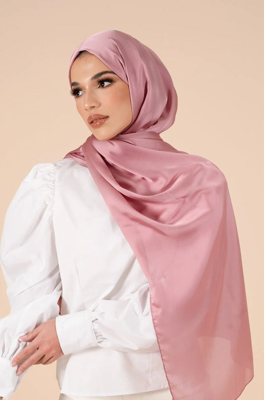 Hijab satin ROSE POUDRE