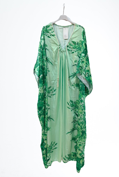 Robe ample satiné VERT
