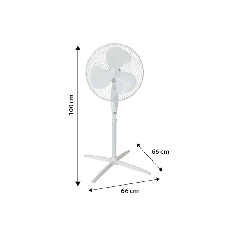 Ventilateur sur pied ALTONA 3 blanc